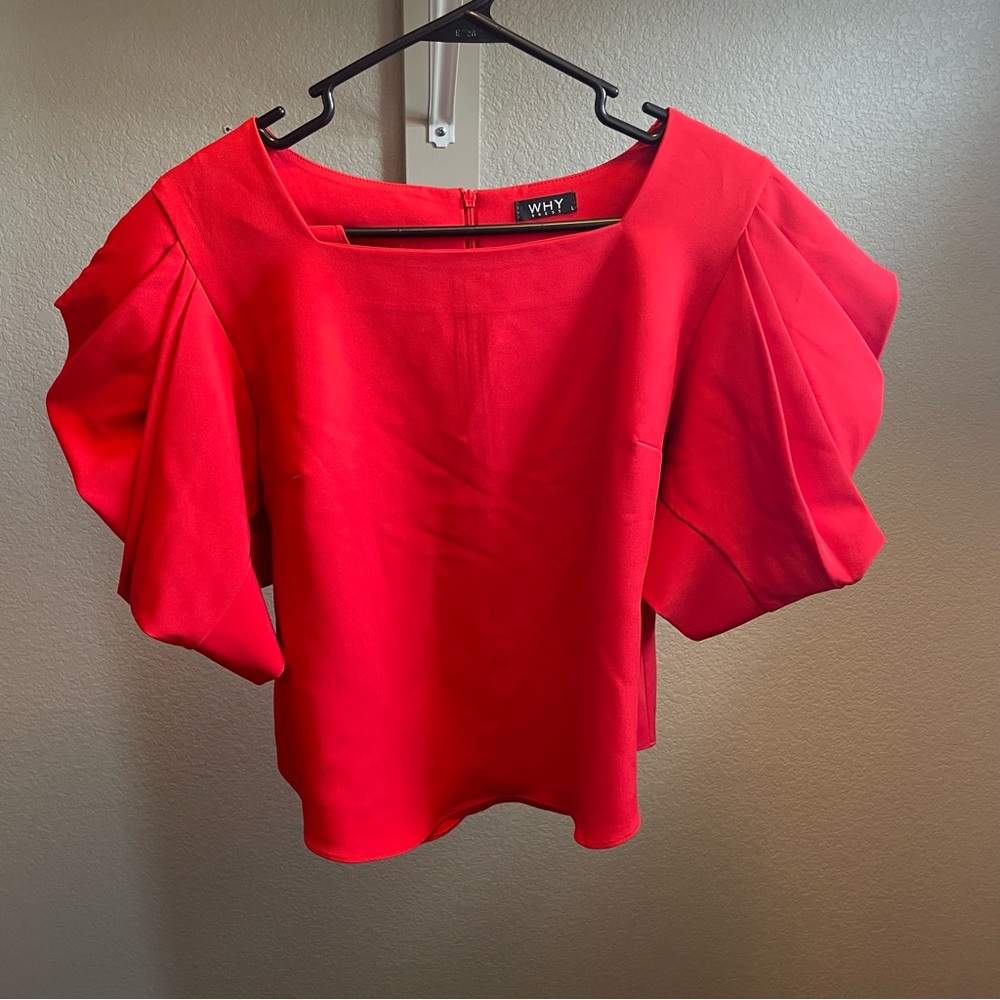 WHY DRESS size L Red Women's Croptop